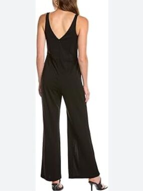 Bebe NWT V-neck and back black jumpsuit size large